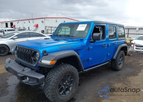 2024 Jeep Wrangler 4-Door Willys 4X4 from USA, damaged, VIN 1C4PJXDN8RW106765